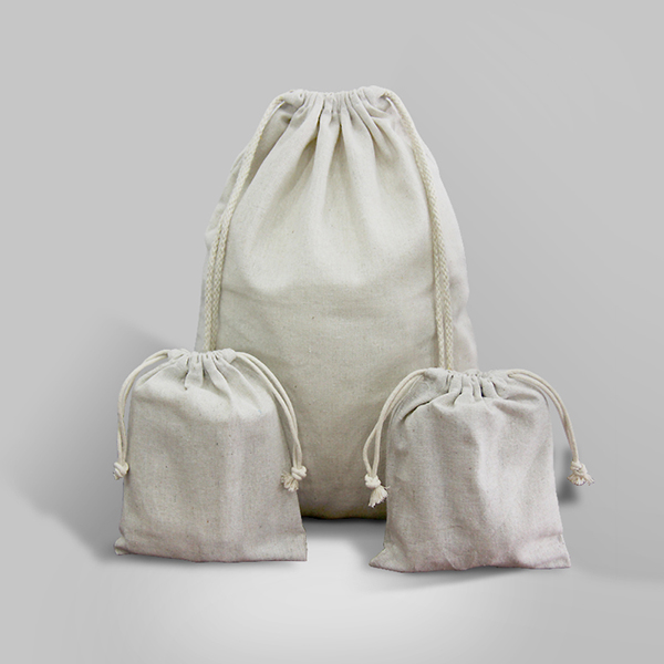 Linen drawstring bag