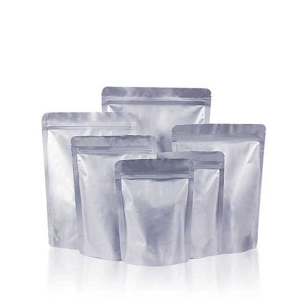 Pure Aluminum Foil Self-standing Ziplock Bag